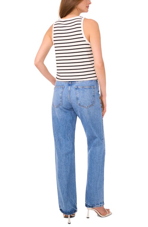 Vince Camuto Stripe Crop Tank In Brown