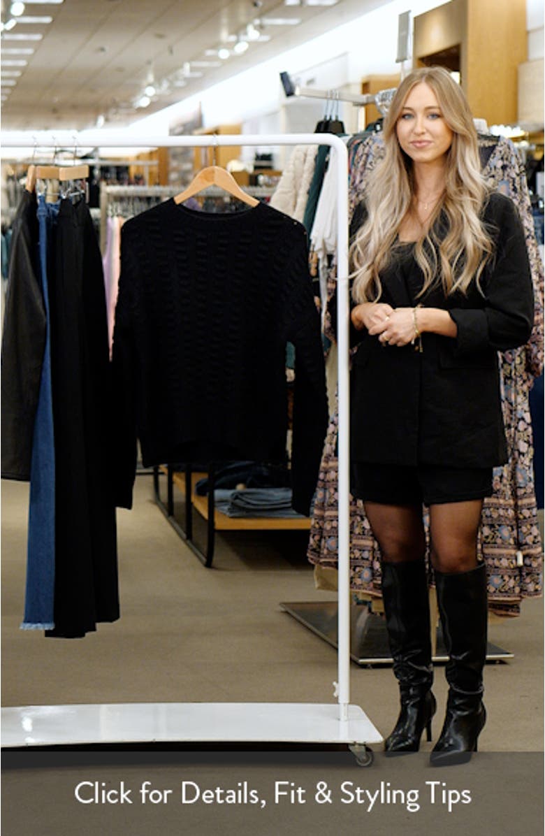 Candace Texture Crewneck Sweater, sales video thumbnail