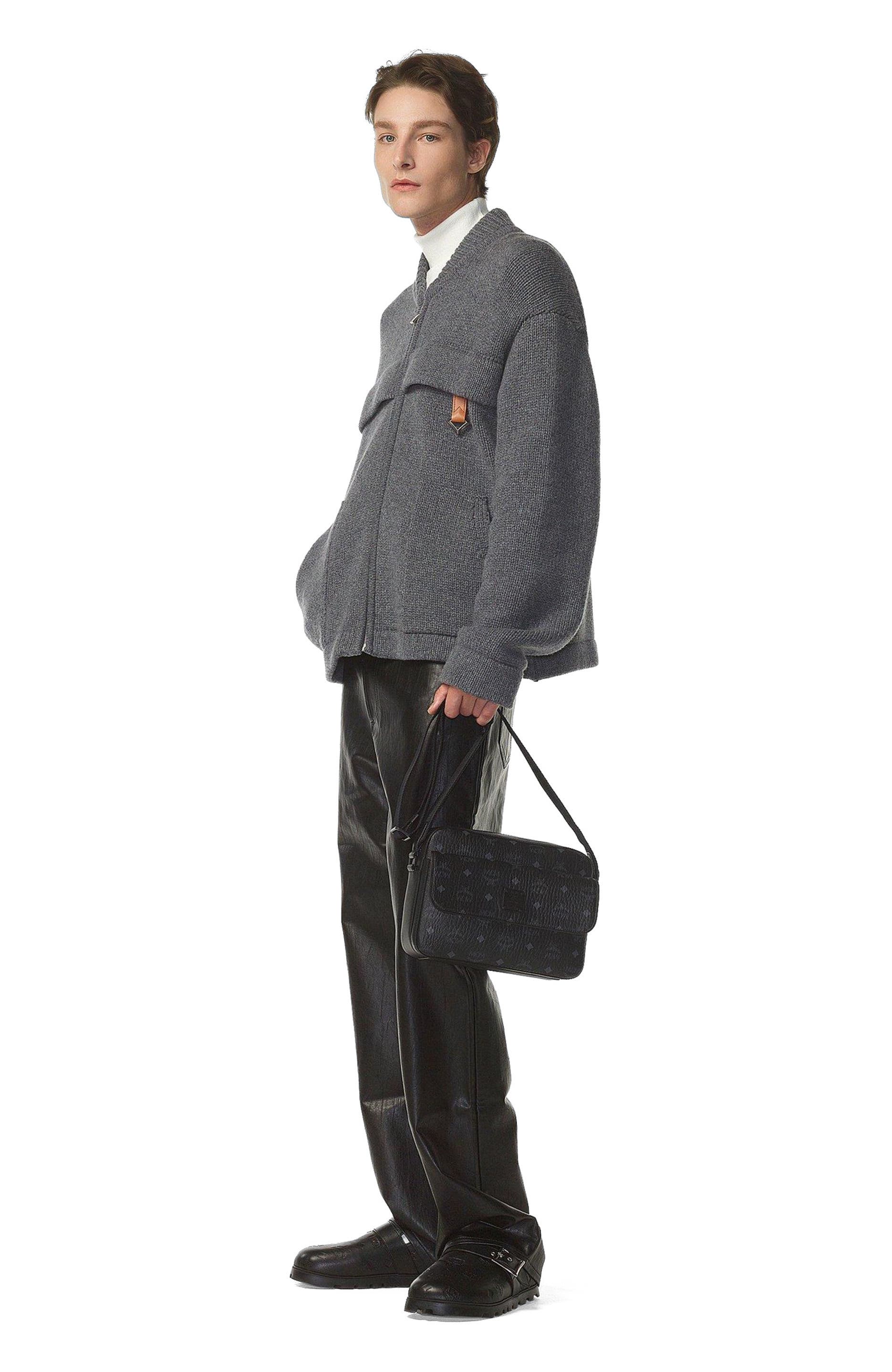 MCM Aren Messenger Bag in Visetos, Alternate, color, 