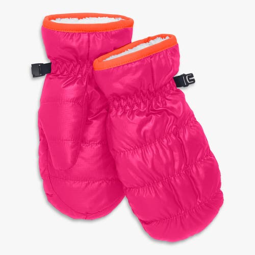 Primary Kids Lightweight Puffer Mittens In Pink