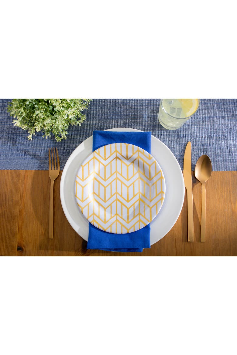 Space-Dyed Gray PVC Table Runner, Alternate, color, Gray