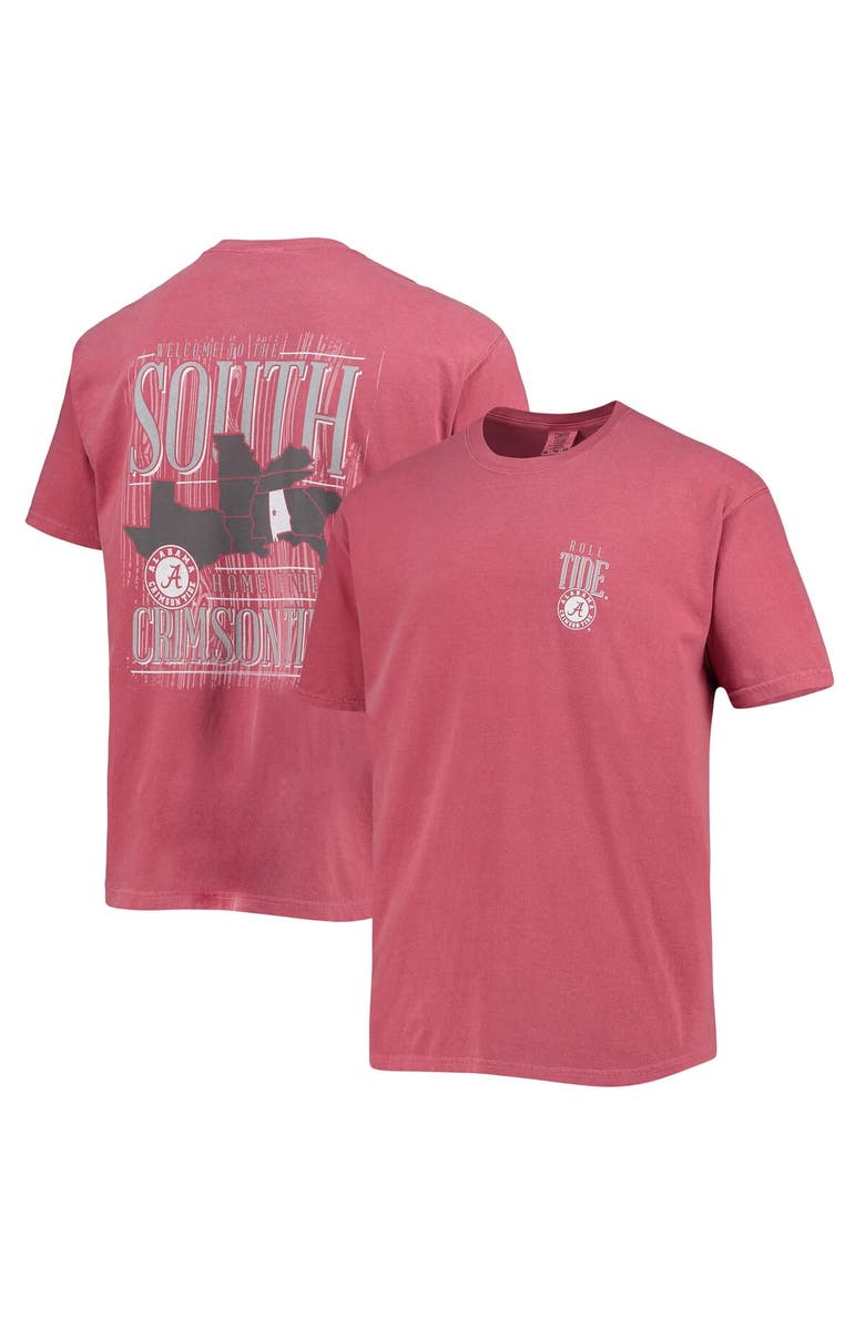IMAGE ONE Men's Crimson Alabama Crimson Tide Comfort Colors Welcome to the South T-Shirt, Main, color, 