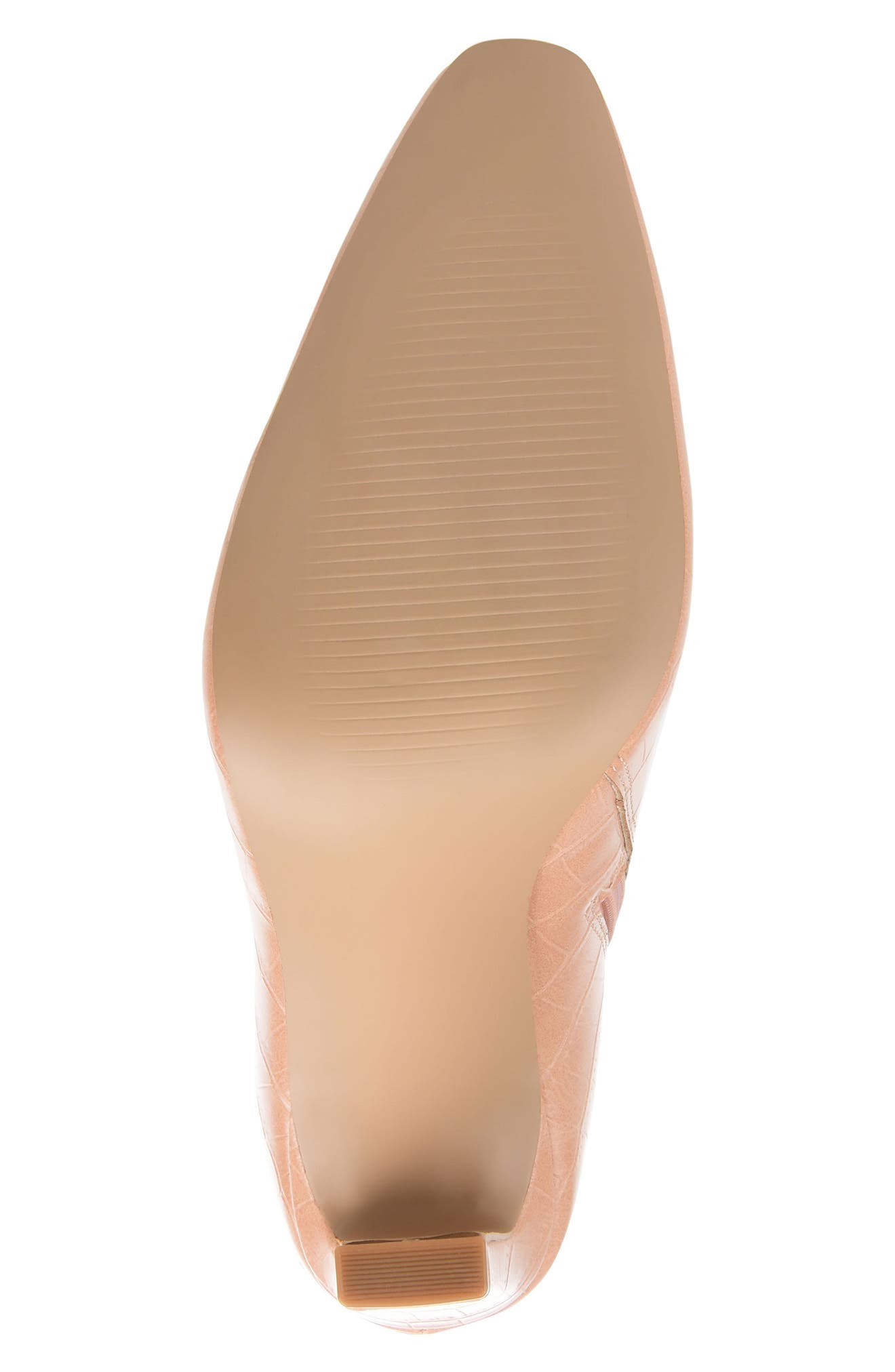 Journee Collection Elaine Croc Embossed Comfort Foam Bootie, Alternate, color, Tan