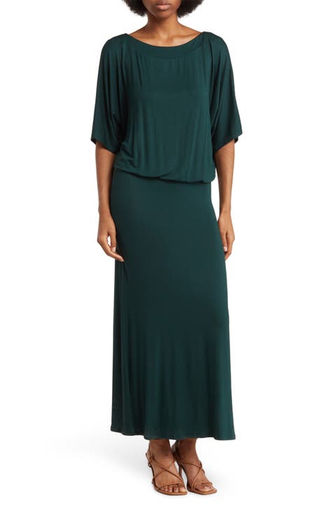 Dolman Short Sleeve Maxi Dress