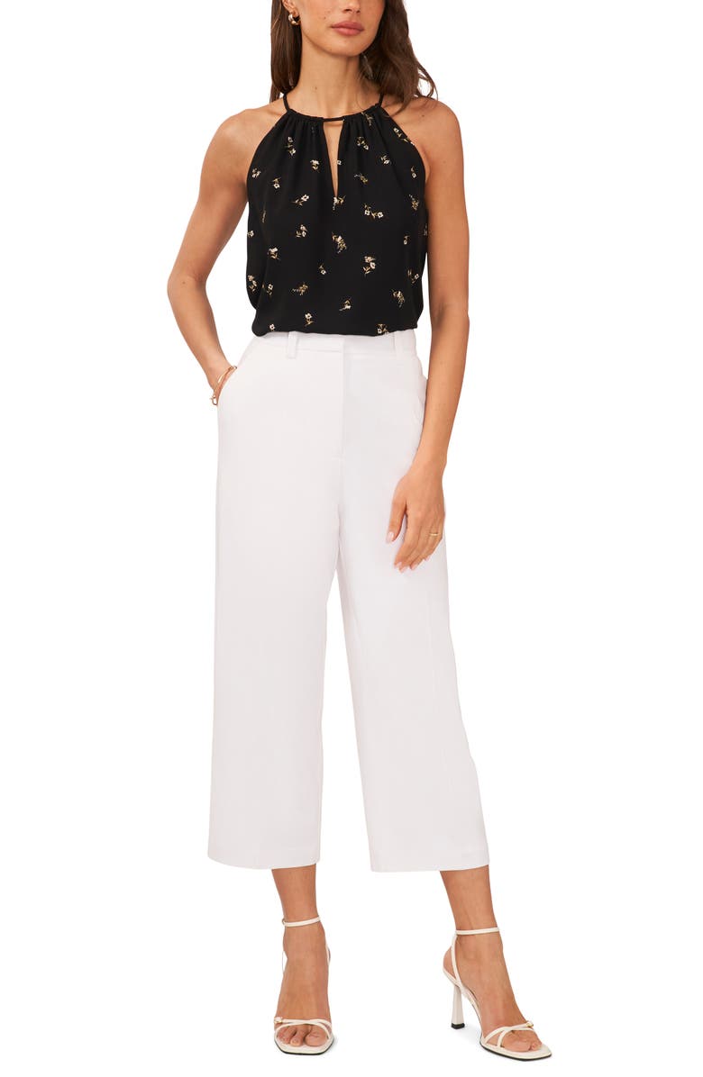 Halogen<sup>®</sup> Floral Keyhole Sleeveless Blouse, Alternate, color,