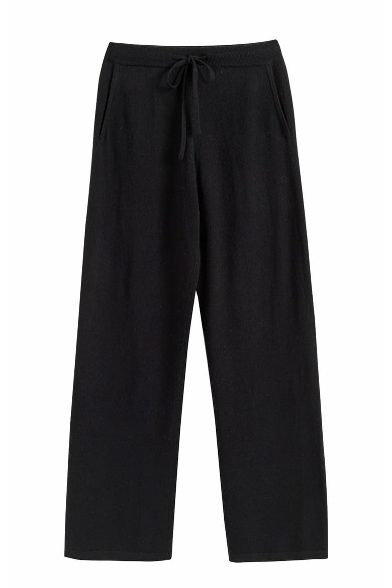 Wide Leg Snoopy Track Pants, Alternate, color, Black
