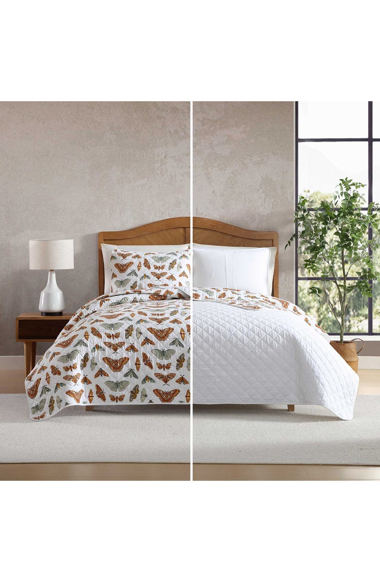 Eddie Bauer Wilford Butterfly Cotton Full Quilt & Sham Set, Alternate, color, Natural