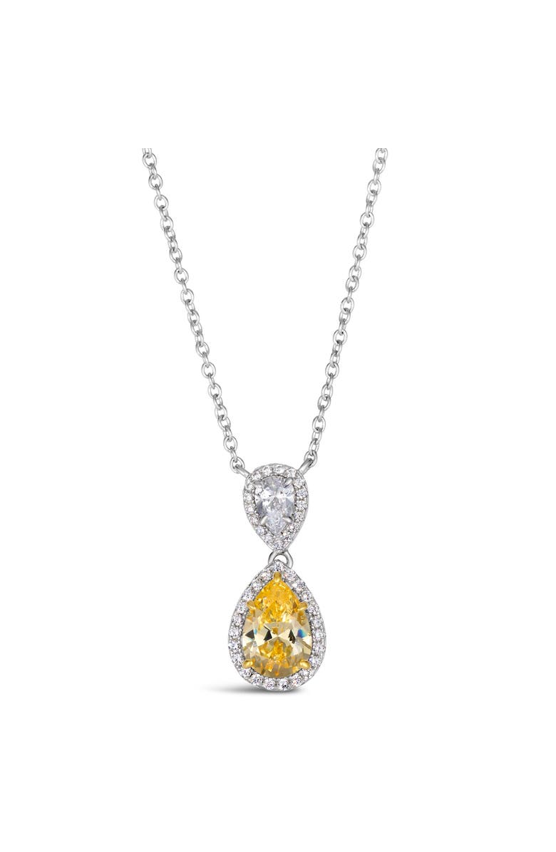 Anna Zuckerman Aubrey Jen Pear Shaped Necklace., Main, color, Canary Yellow Crystalline