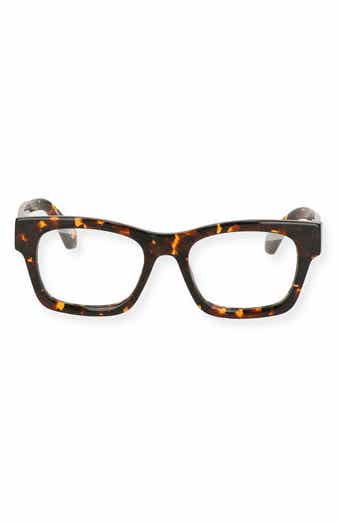 Off-White Havana 52mm Square Optical Frames
