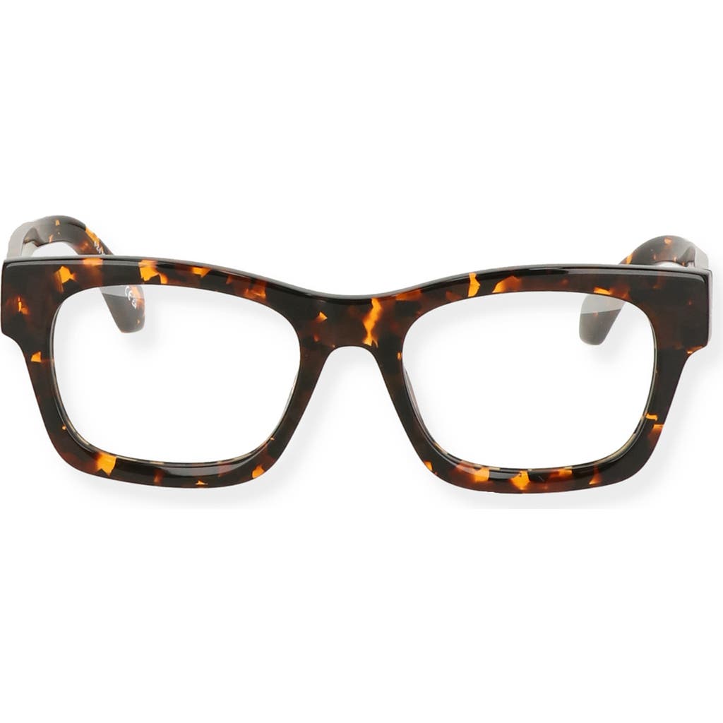 Off-white Havana 52mm Square Optical Frames In Brown
