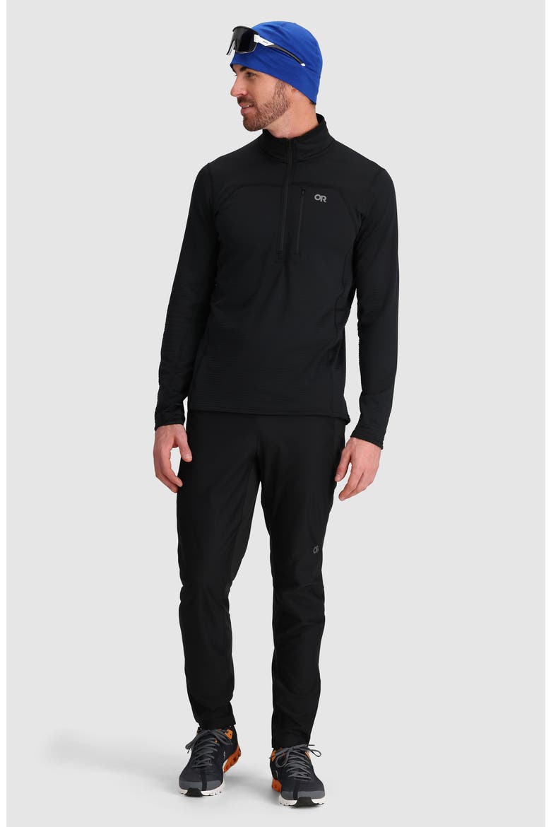 Vigor Half Zip Fleece Pullover, Alternate, color, BLACK