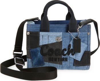24AW new/Coach カーゴ20デニムトートバッグ Bag Blue COACH Patchwork Denim Cargo Tote 20 | Nordstrom