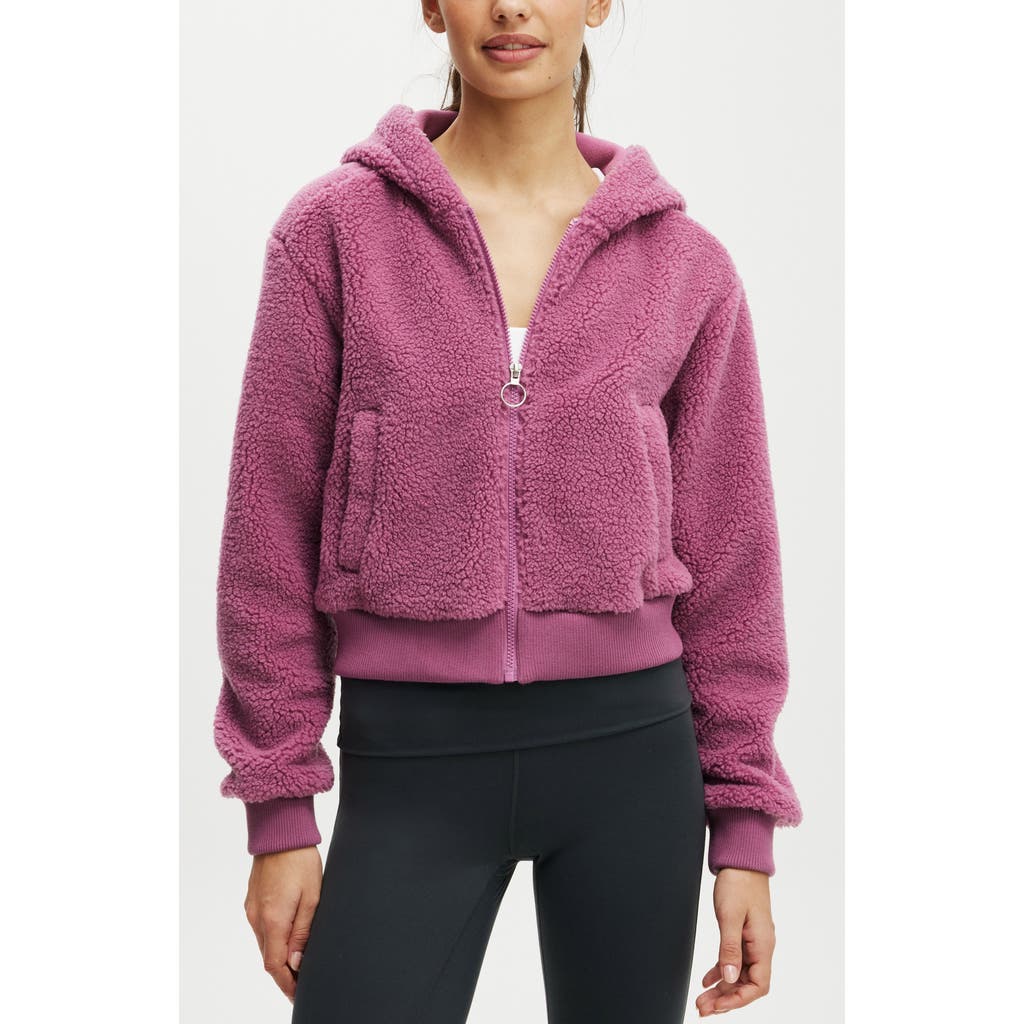 COTTON ON BODY COTTON ON BODY HOODED SOFT FLEECE ZIP THROUGH JACKET