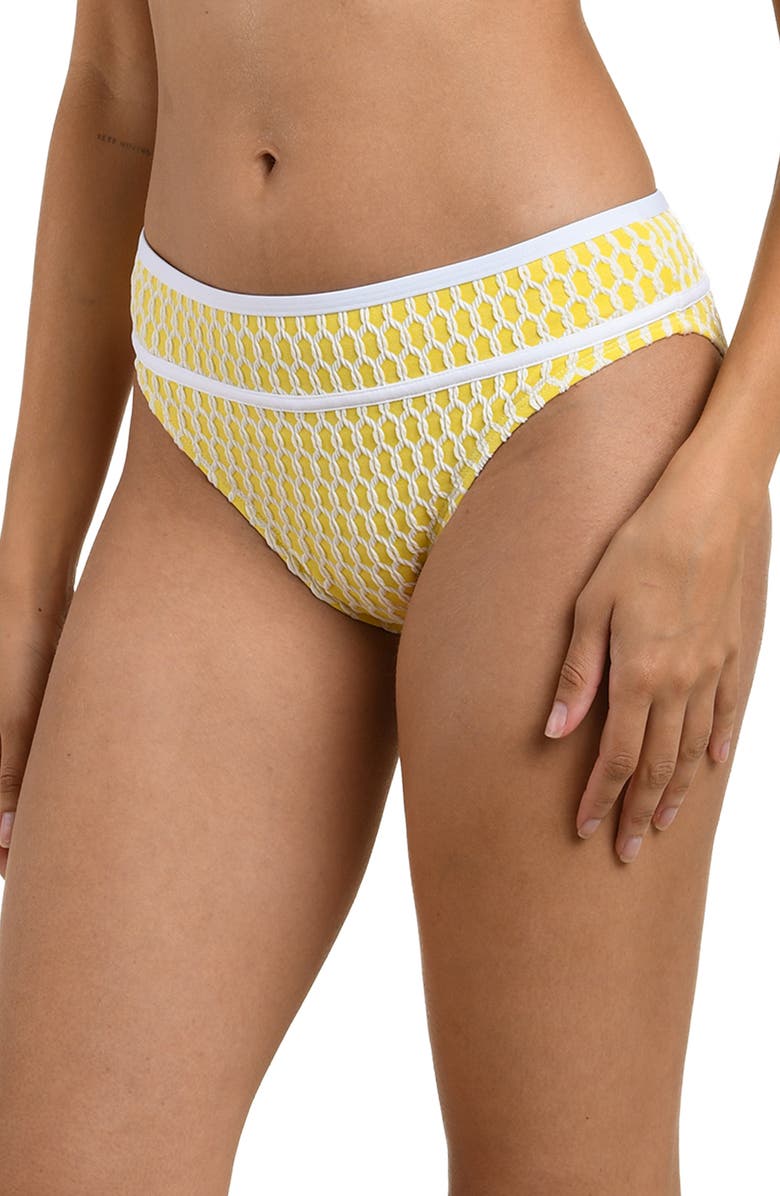 La Blanca Prep Banded Bikini Bottoms, Alternate, color, Soleil