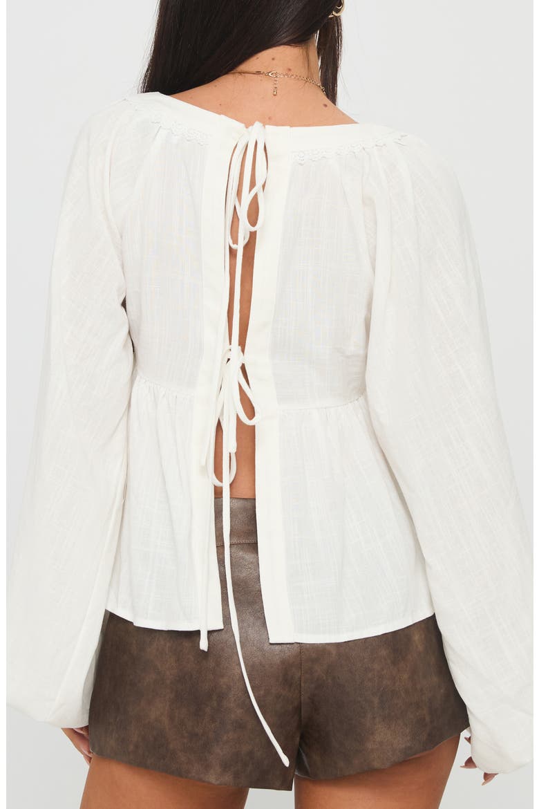 Benjie Long Sleeve Top, Alternate, color, WHITE