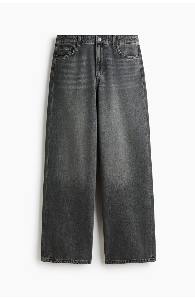 H&M Baggy Regular Waist Jeans, Main, color, Denim Gray