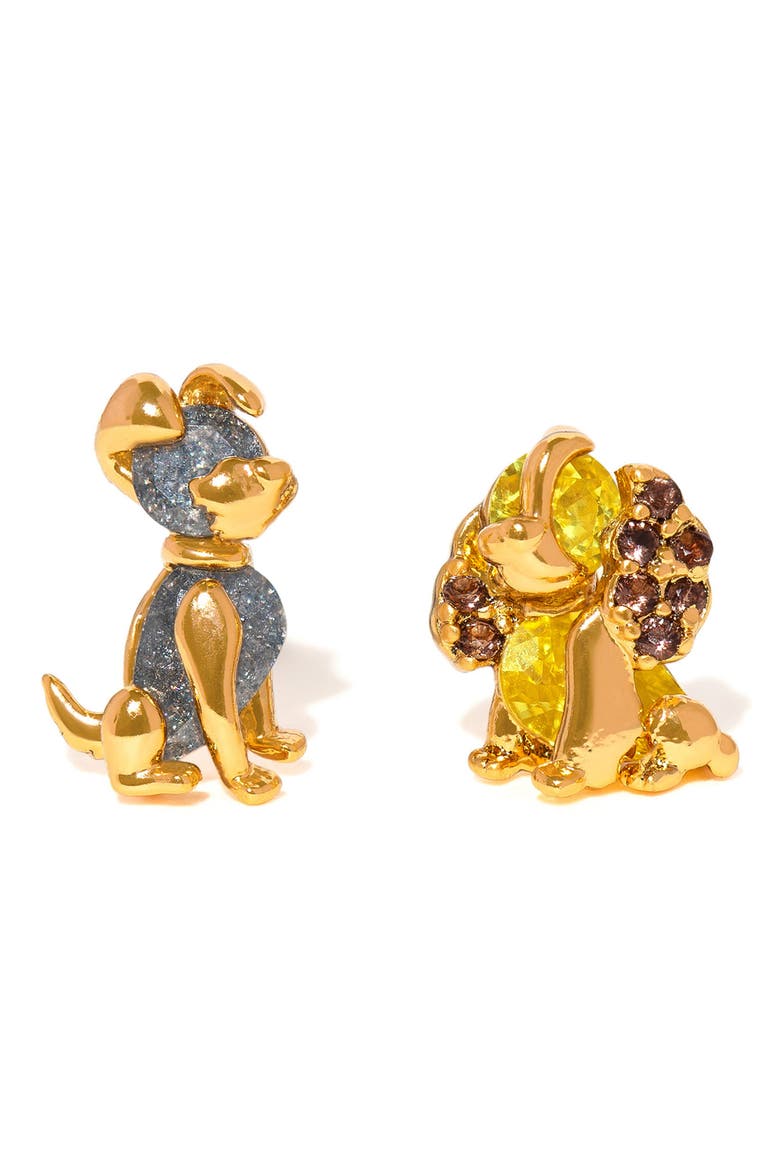 Disney Lady & The Tramp Stud Earrings Set, Main, color, GOLD