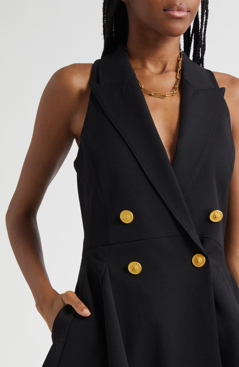 L'AGENCE Royalty Fit & Flare Minidress, Alternate, color, Black