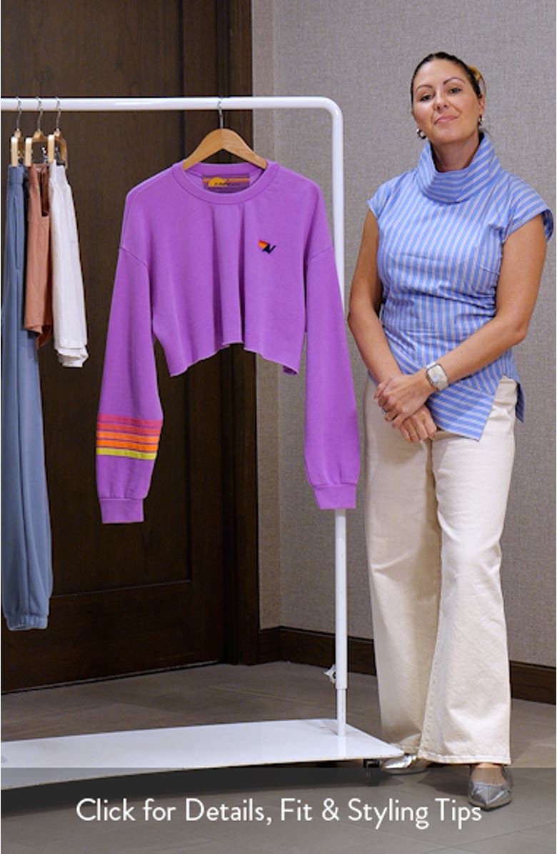 Rugby Stitch Crop Sweatshirt