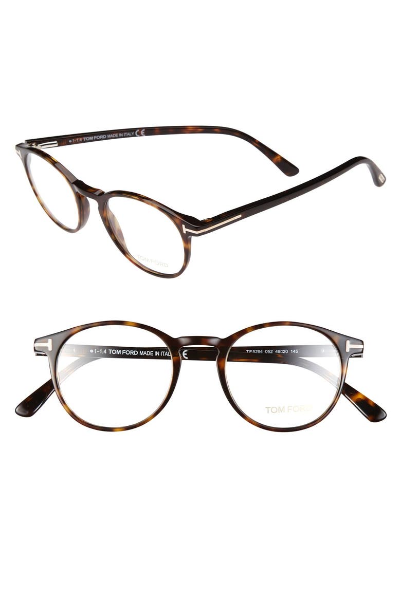 48mm Optical Glasses, Main, color, SHINY HAVANA/ ROSE GOLD