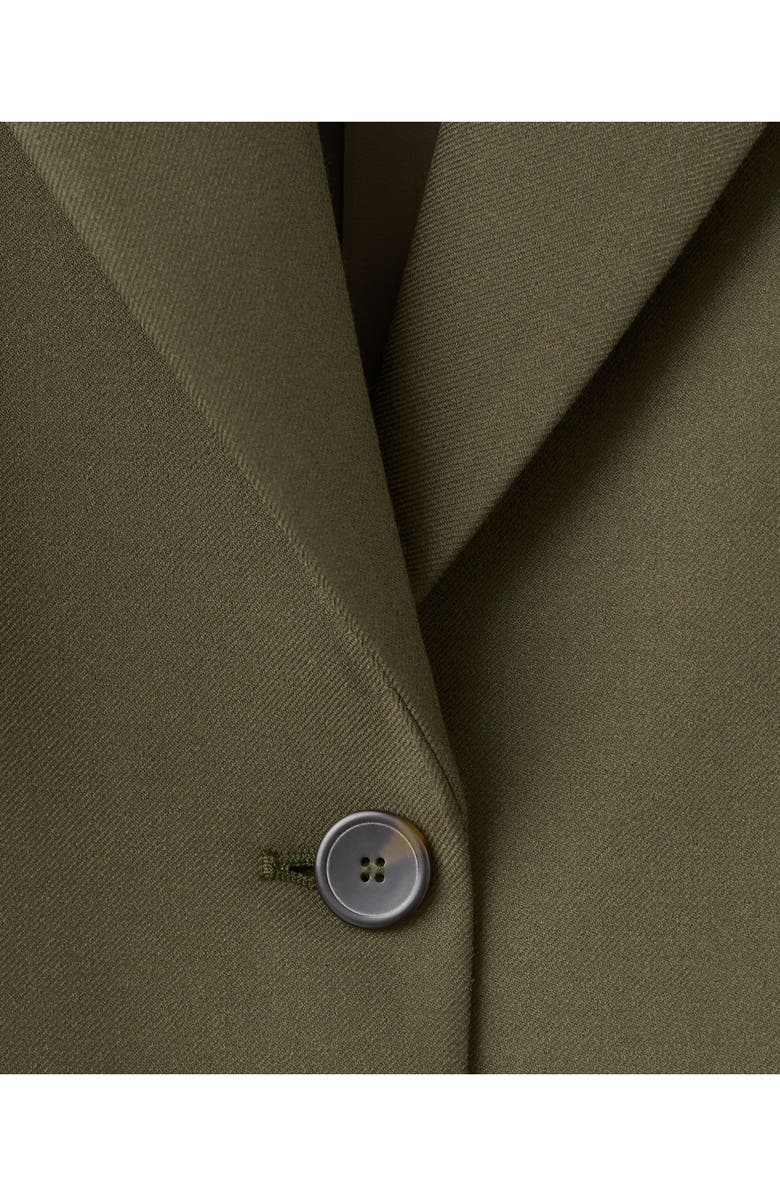 MANGO Notch Collar Blazer, Alternate, color, Khaki Green