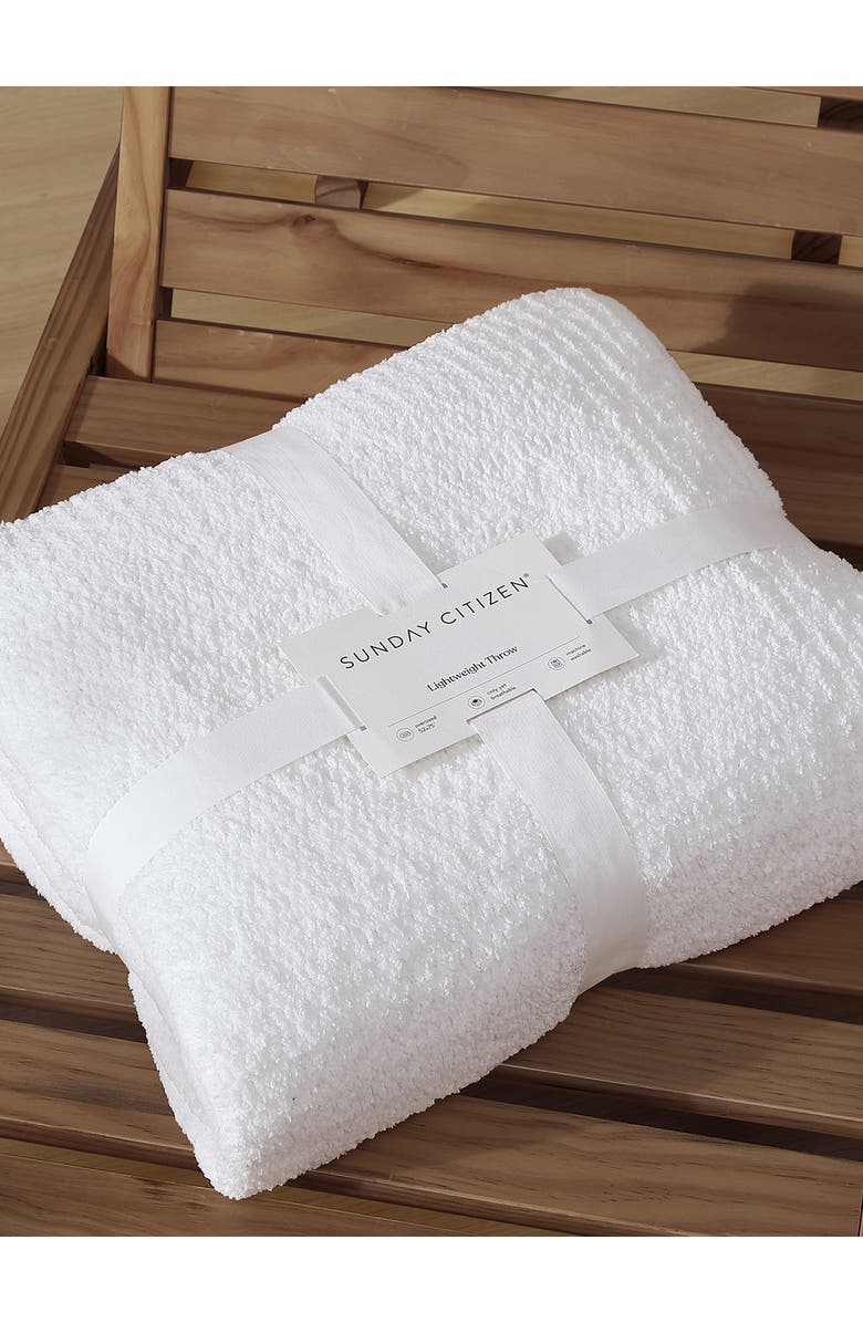 Sunday Citizen Snug Throw Blanket, Alternate, color, Off White