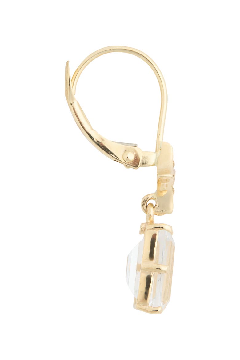 Jac & Jo Greta White Topaz Drop Earrings, Alternate, color, YELLOW GOLD