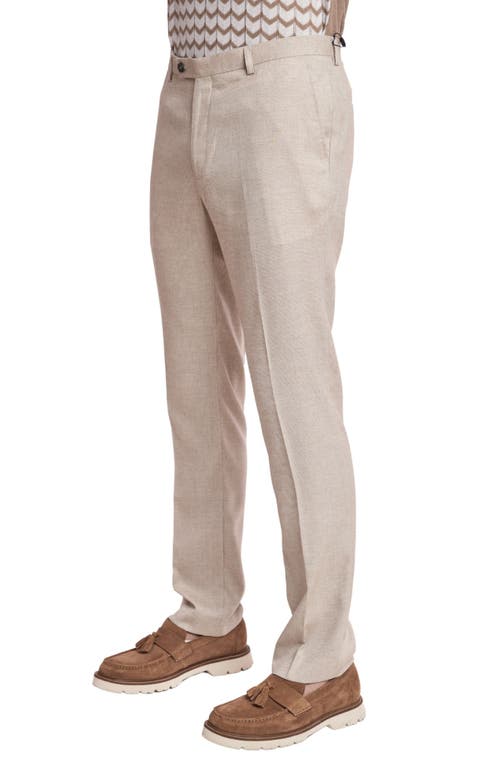 Paisley & Gray Downing Slim Flat Front Linen Blend Dress Pants
