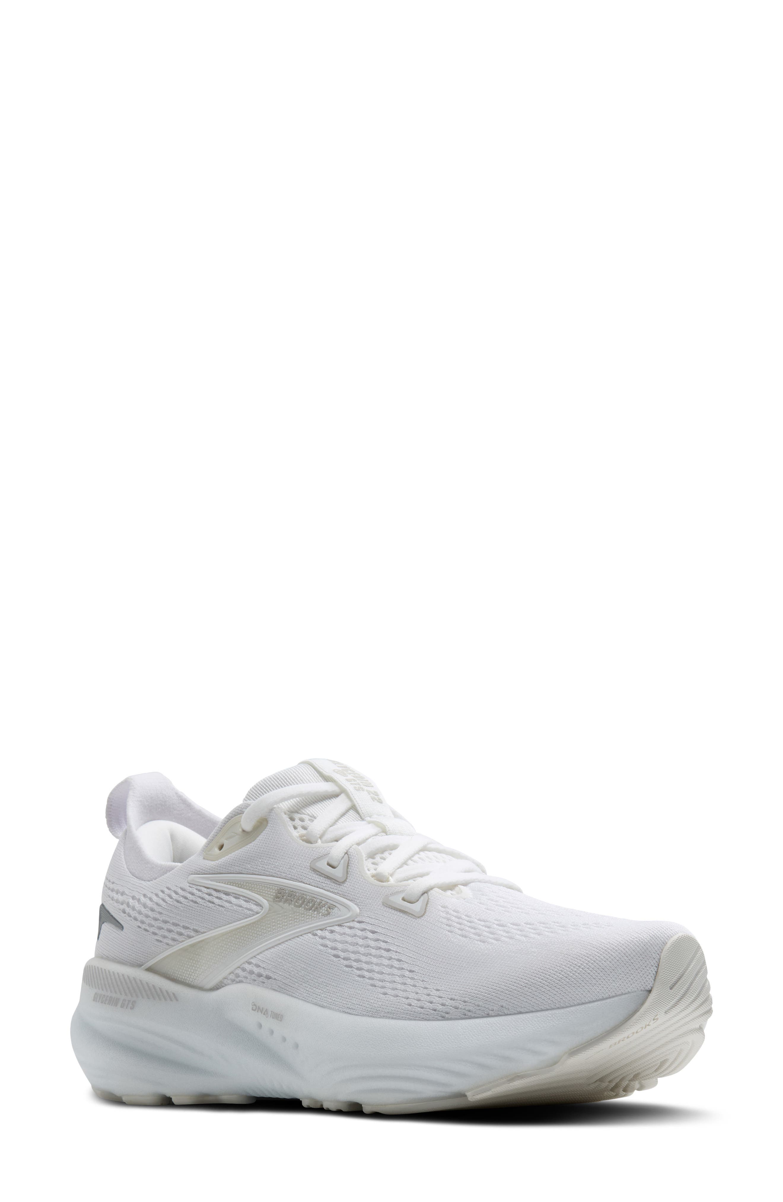 Glycerin GTS 22 Running Shoe, Main, color, WHITE/ WHITE/ GREY