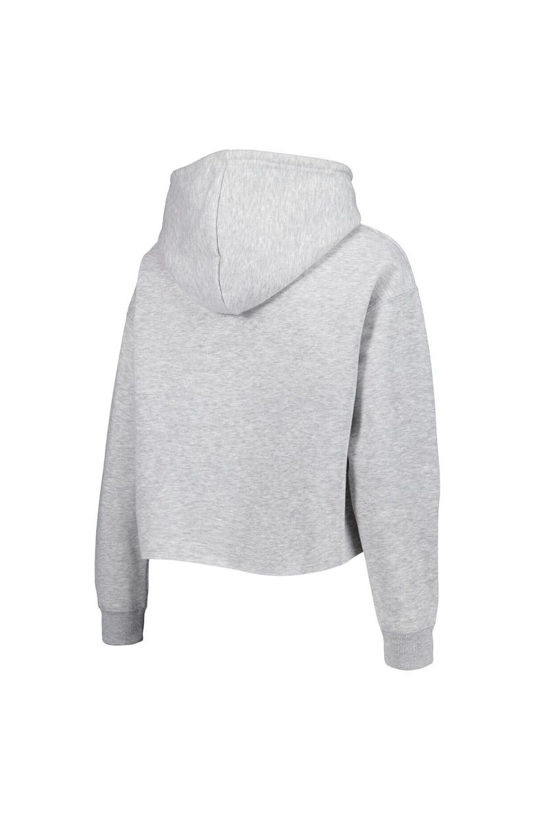 CUCE Women's Cuce Silver Las Vegas Raiders Crystal Logo Cropped Pullover Hoodie, Alternate, color, 