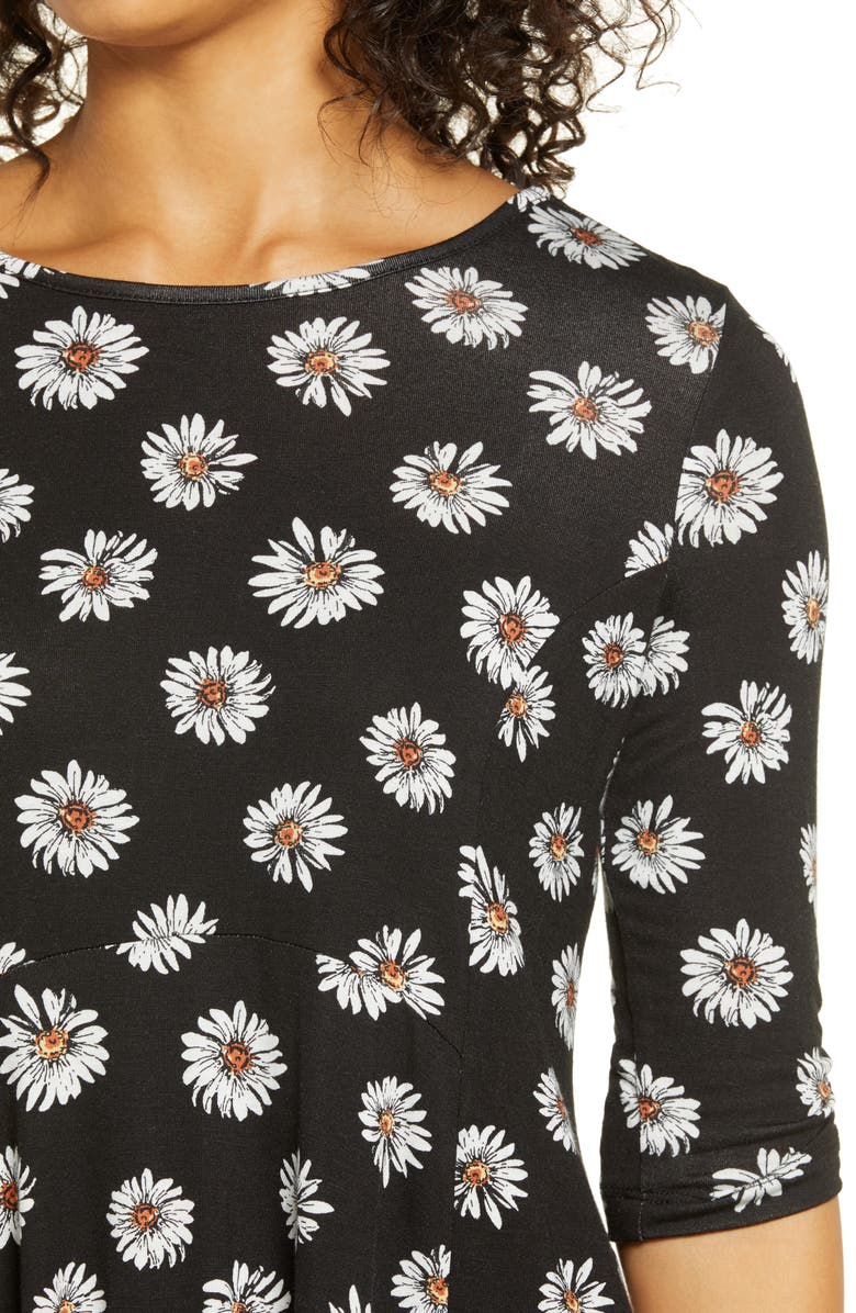 Bobeau Print Babydoll Top, Alternate, color,