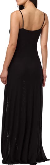 Mesh Overlay Maxi Dress