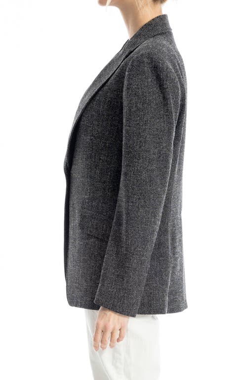 Max Studio One Button Blazer In Black Melange