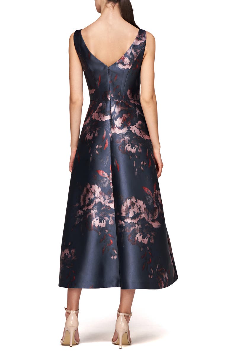 Kay Unger Elsa Floral A-Line Cocktail Dress, Alternate, color,