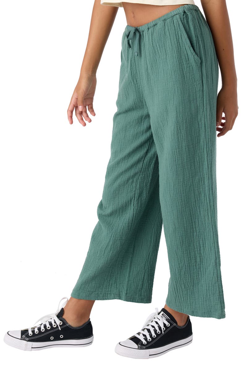 O'Neill Kids' Brendita Wide Leg Cotton Pants, Alternate, color,