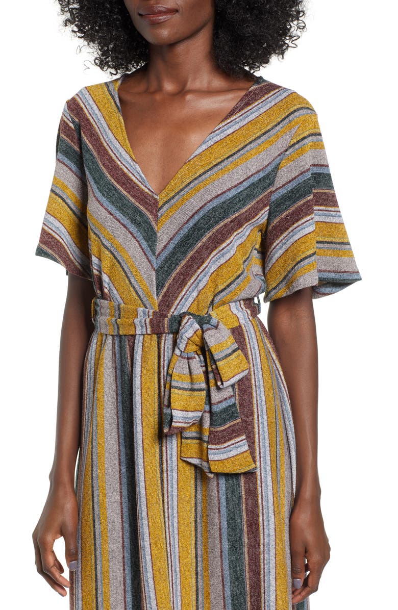 All in Favor Stripe Knit Midi Dress, Alternate, color,