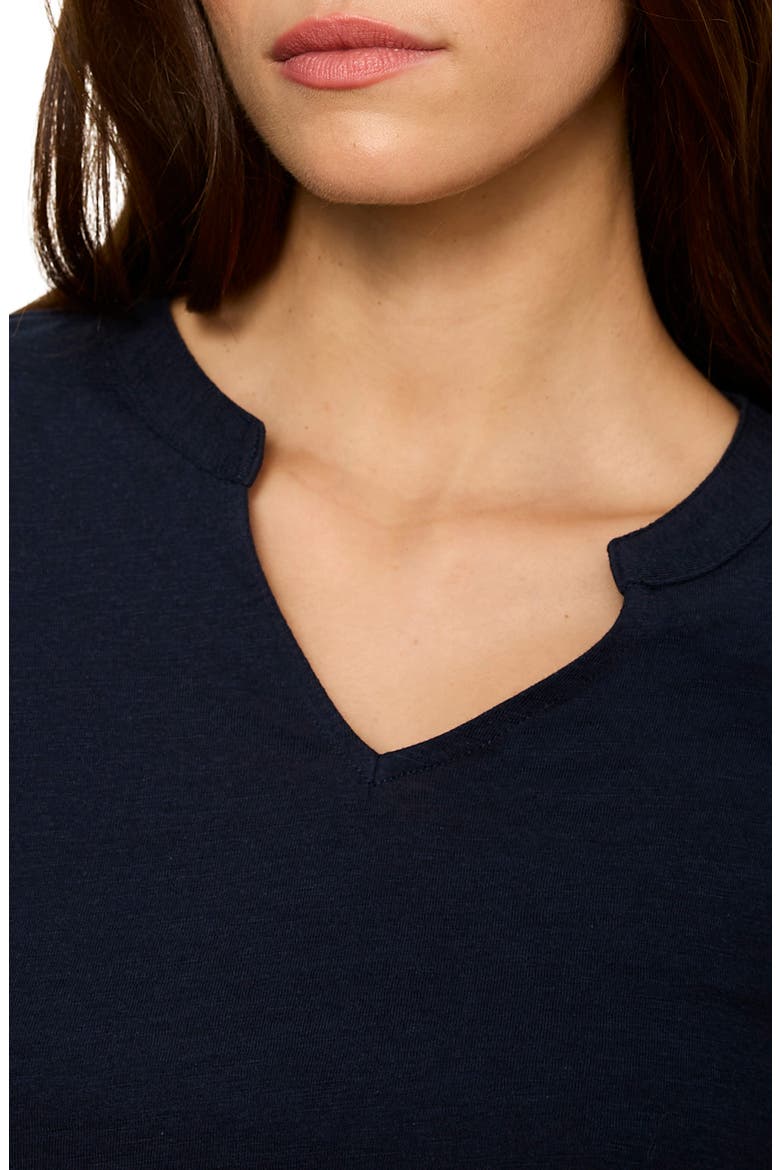 Dolce Notch Neck Top, Alternate, color, NAVY BLUE