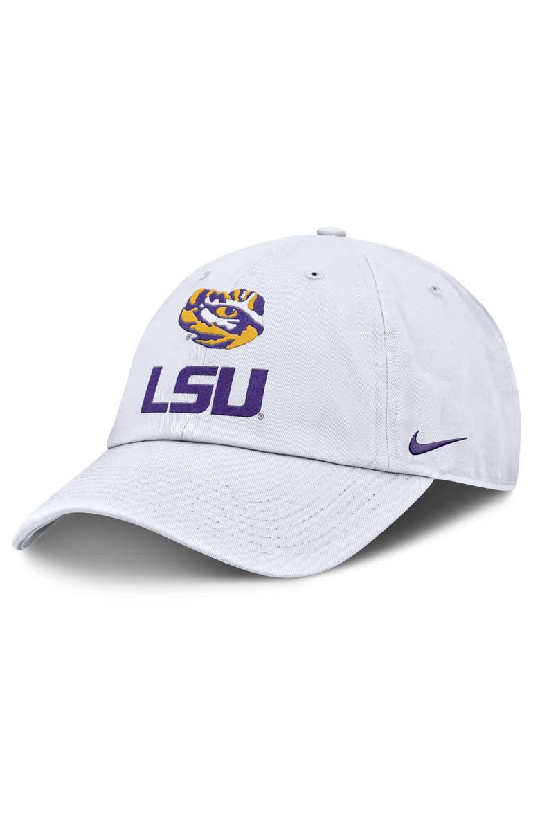 Nike Men's Nike White LSU Tigers 2025 Sideline Club Adjustable Hat, Main, color, 