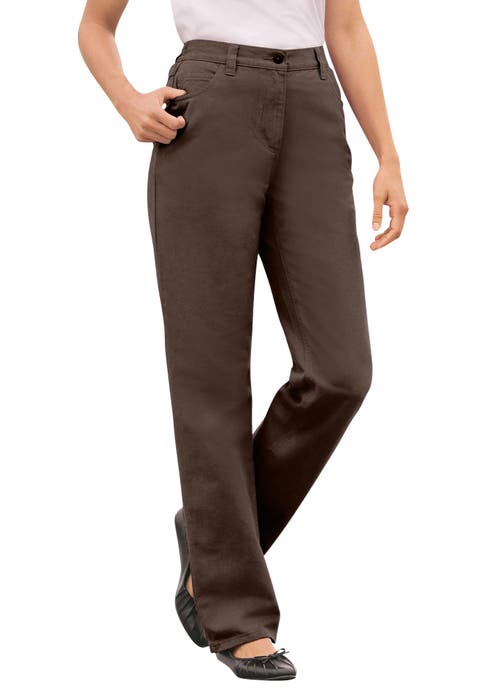 Perfect Back Elastic Gap Free Straight Leg Cotton Jeans (plus)