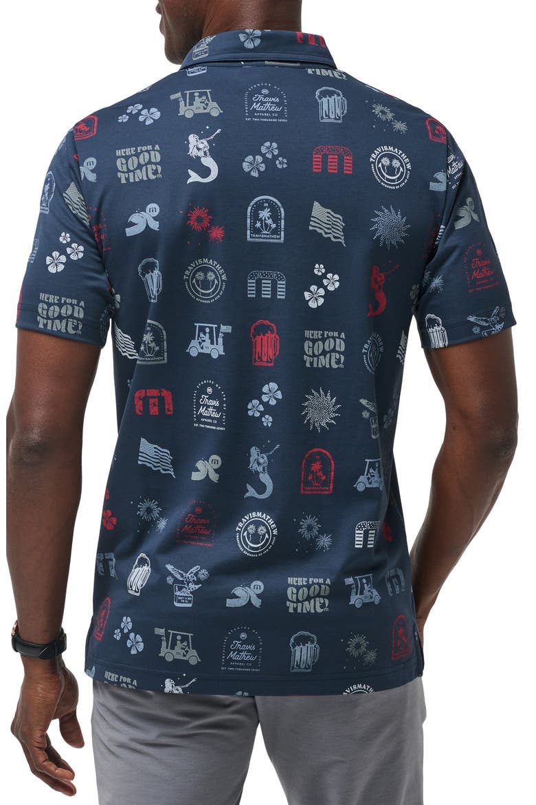 Julyin Icon Print Piqué Polo, Alternate, color, TOTAL ECLIPSE