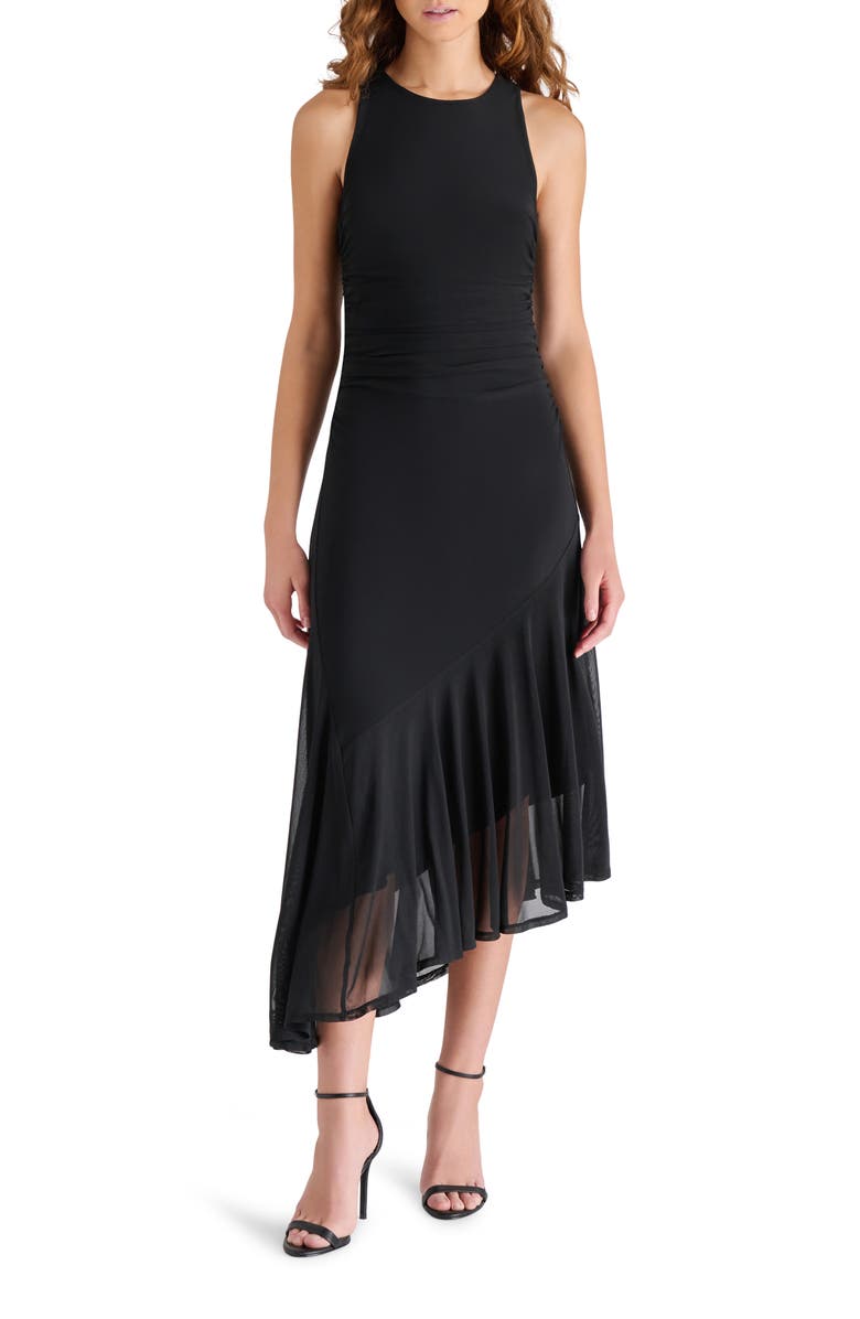 Steve Madden Laney Asymmetric Mesh Dress, Main, color,