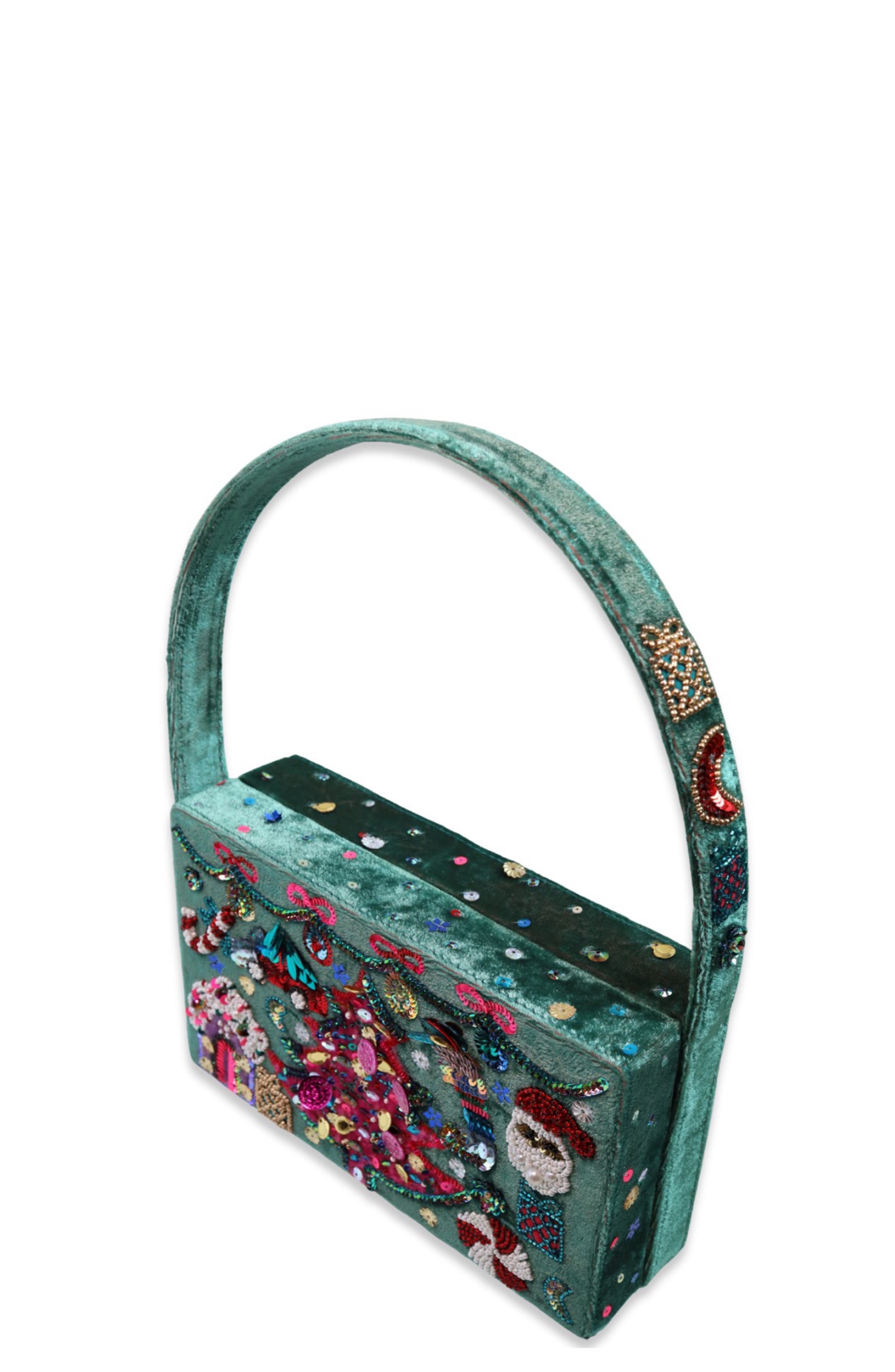 Simitri The Holiday Box Clutch, Alternate, color, Green