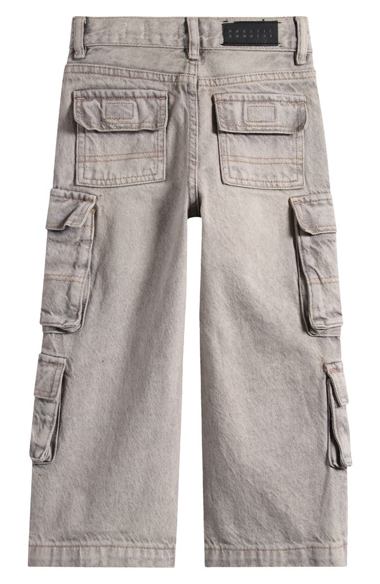 PacSun Kids' Jasper Baggy Cargo Jeans, Alternate, color, Grey