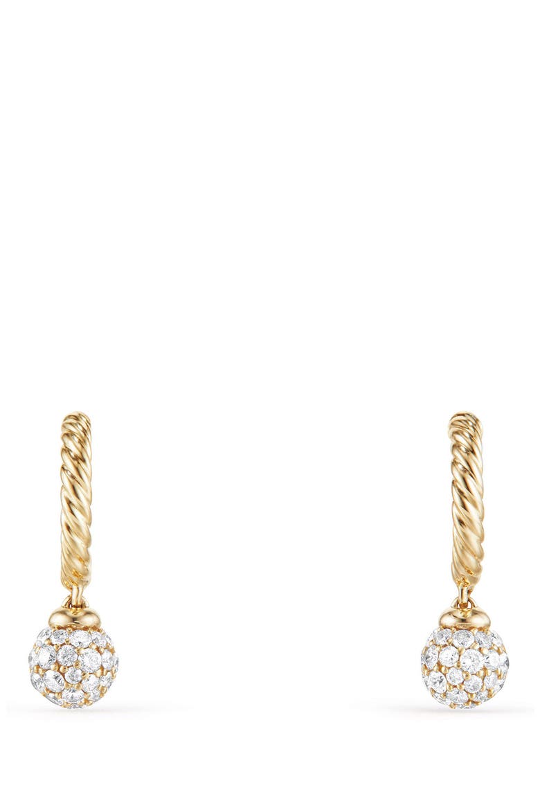 Petite Solari Hoop Pavé Earrings with Diamonds in 18K Gold, Alternate, color, YELLOW GOLD/ DIAMOND