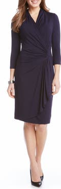 Karen Kane Cascade Faux Wrap Dress