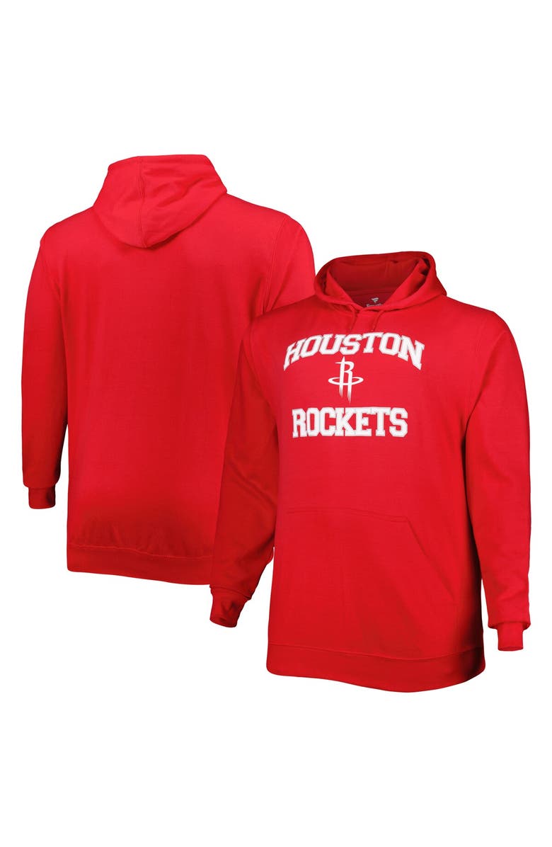 PROFILE Men's Red Houston Rockets Big & Tall Heart & Soul Pullover Hoodie, Main, color, Red