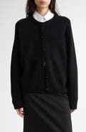 LOULOU DE SAISON Aidar Crop Wool & Cashmere Crewneck Cardigan