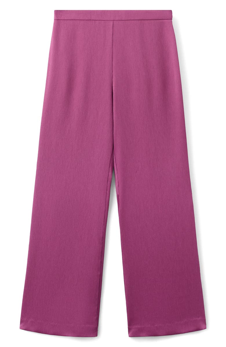 MANGO Straight Leg Satin Pants, Alternate, color, Light/ Pastel Purple
