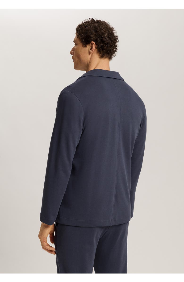 Hanro Travelwear Cotton Rib Blazer, Alternate, color, Ombre Blue