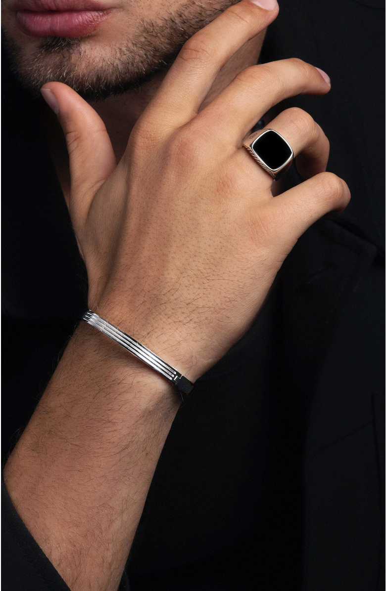 Nialaya Gentleman Bangle, Alternate, color, Silver